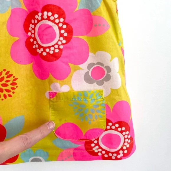 4/$20💥24M Carter's Neon Floral Summer Sundress, Lightweight Woven, Front Pockets - Picture 6 of 10